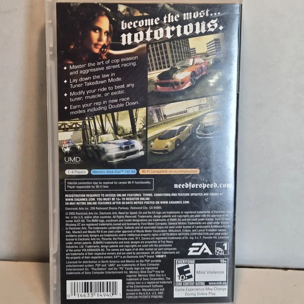 Need for Speed Most Wanted 5-1-0 (Sony PSP) - CIB - Complete with Manual